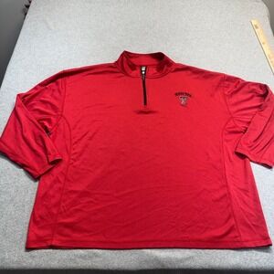 Knights Apparel Quarter Zip Mens 2XL Red Texas Tech Red Raiders Pullover‎